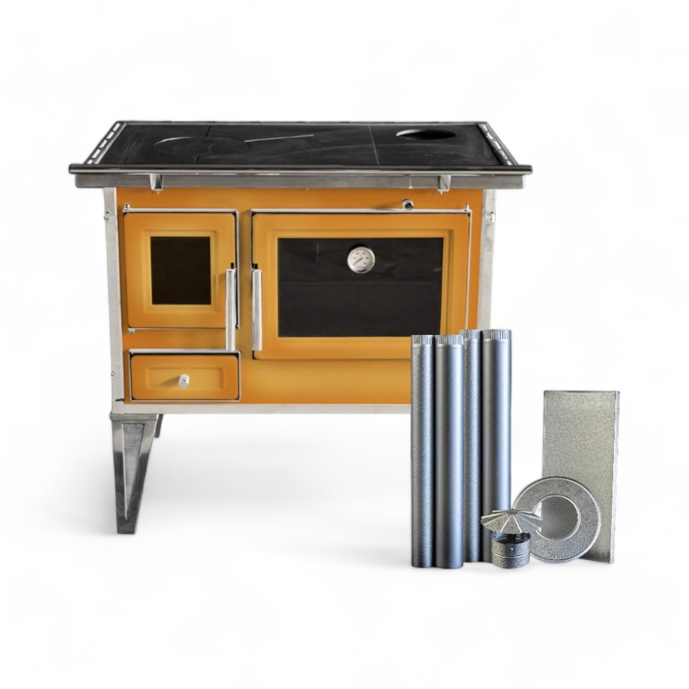 Cocina Leña Alcázar 72X56 L70 Con Kit Caño 5" Difumada