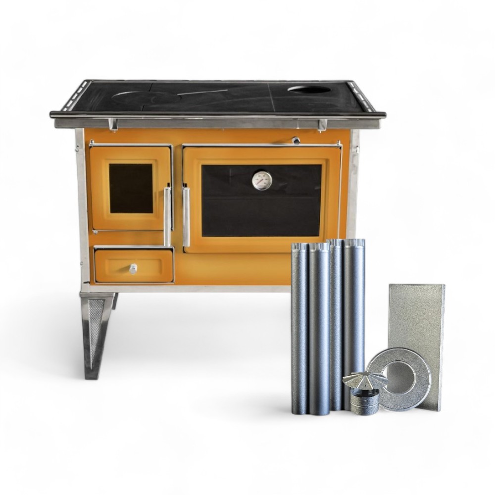 Cocina Leña Alcázar 92X62 L90 Con Kit Caño 6" Difumada