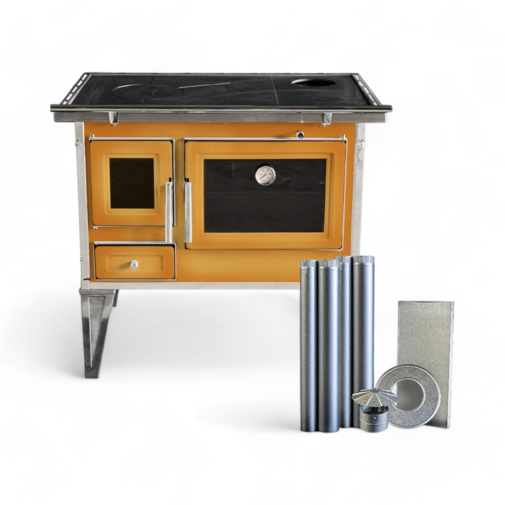 Cocina Leña Alcázar 82X56 L80 Con Kit Caño 5" Difumada