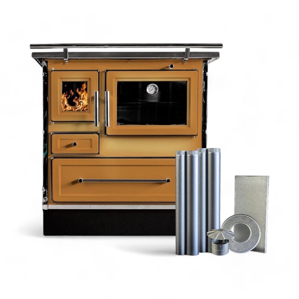 Cocina Leña Alcázar 82X56 Mueble Mz Con Kit 5" Difumada