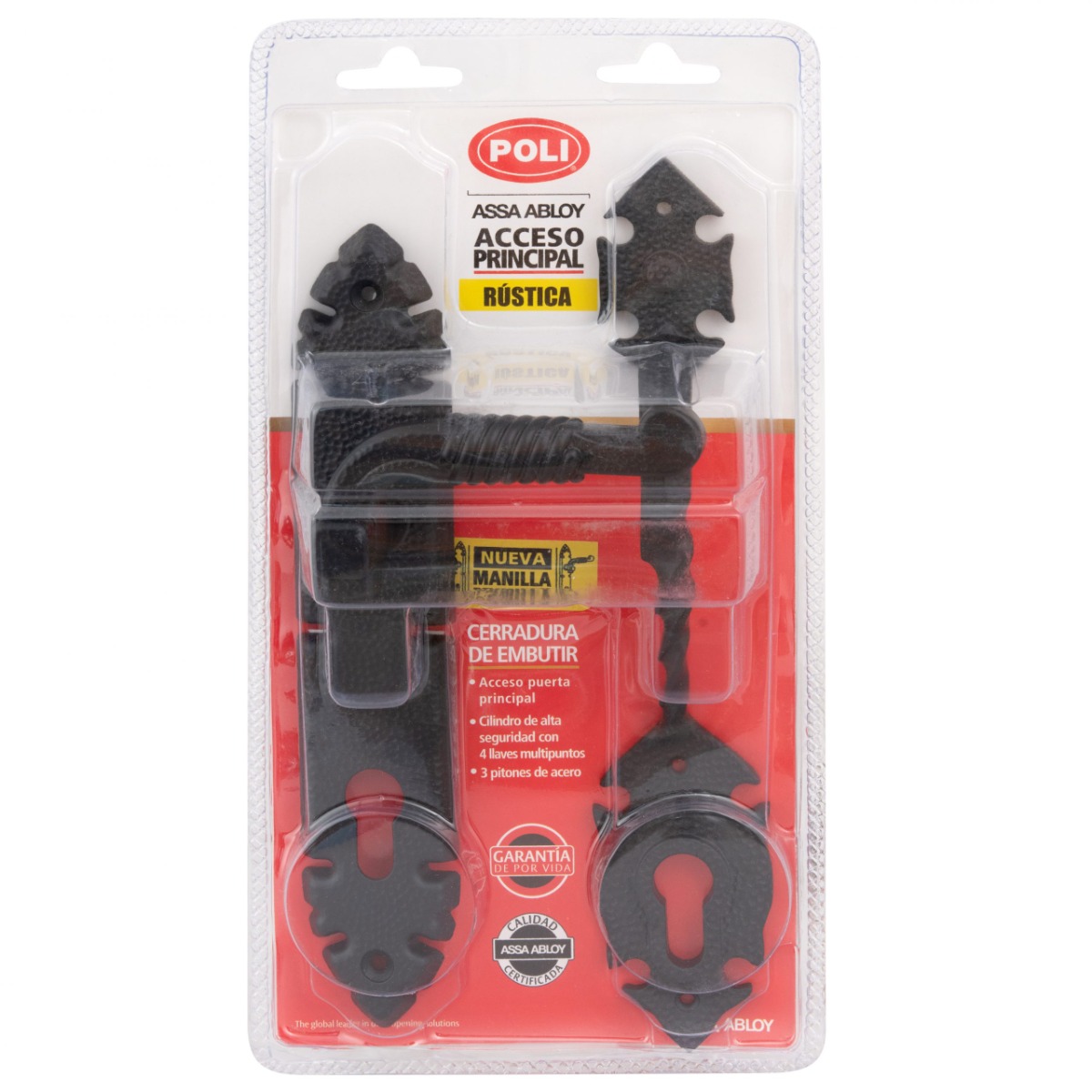 Cerradura Embutir Rustica B40man/tir Acc1/2iz