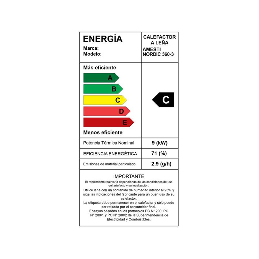 Calefactor A Leña Amesti Nordic 360