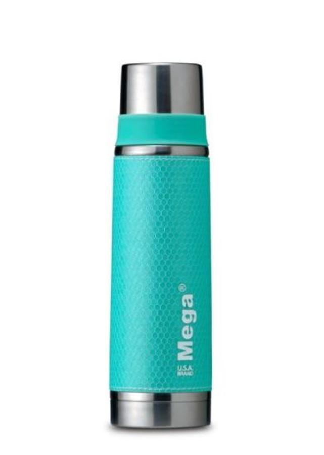 Termo Coleccionable Mega Megaslim 500 Ml Acero Ecocuero
