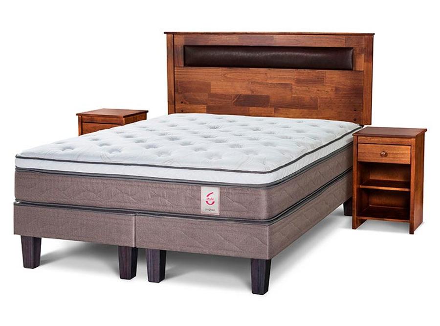 Cama Europea New Style 6 2 Plazas 150 X 200 Cm Con Muebles Ferrara Bd