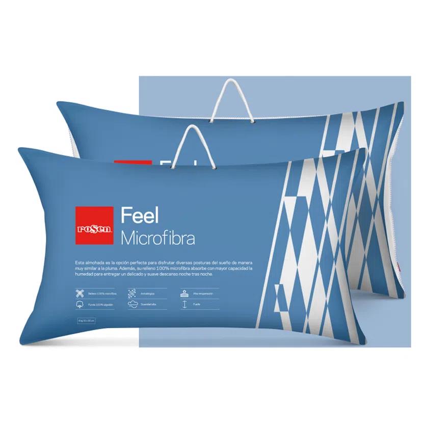 Set 2 Almohadas Rosen Feel Microfibra 50x90