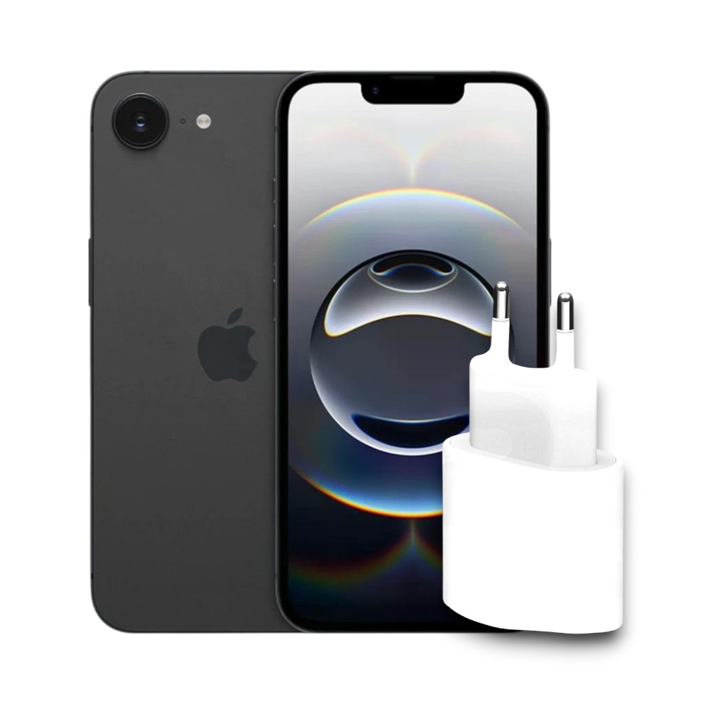 Apple Iphone 16e 128 Gb Negro + Cargador 20W USB-C