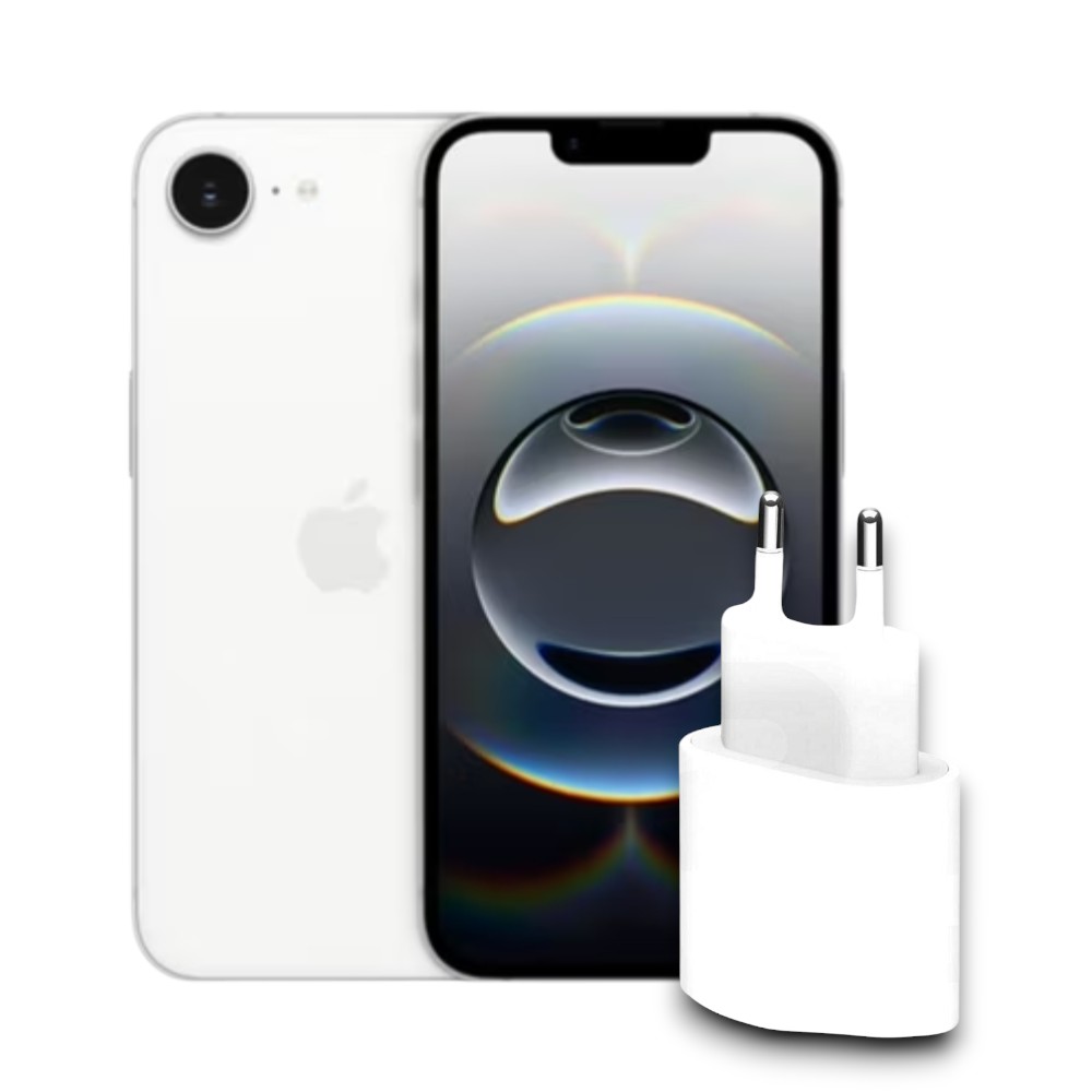 Apple Iphone 16e 128 Gb Blanco + Cargador 20W USB-C