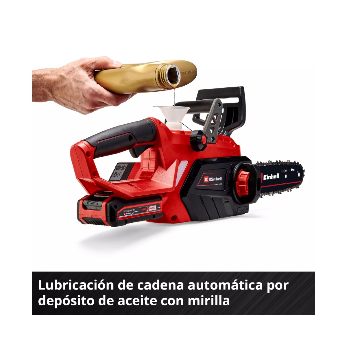Motosierra A Batería Einhell GE-LC 18/25-1 Li + Batería 3 aH