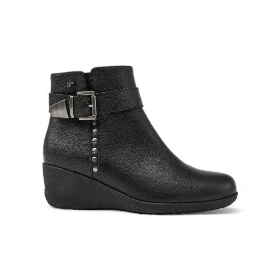 Botin Casual Mujer 16 Hrs J008 Cuero Negro