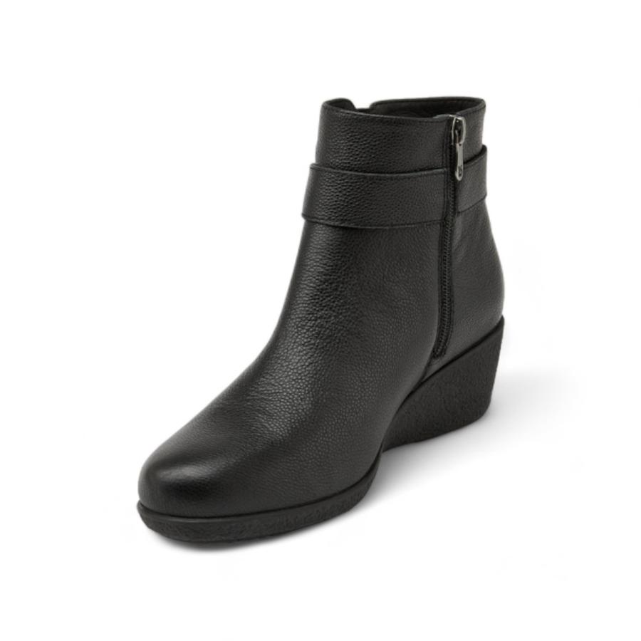 Botin Casual Mujer 16 Hrs J008 Cuero Negro