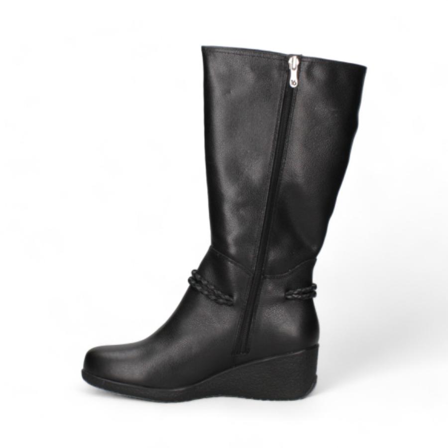 Botas Casuales Mujer 16 Hrs J009 Cuero Negro