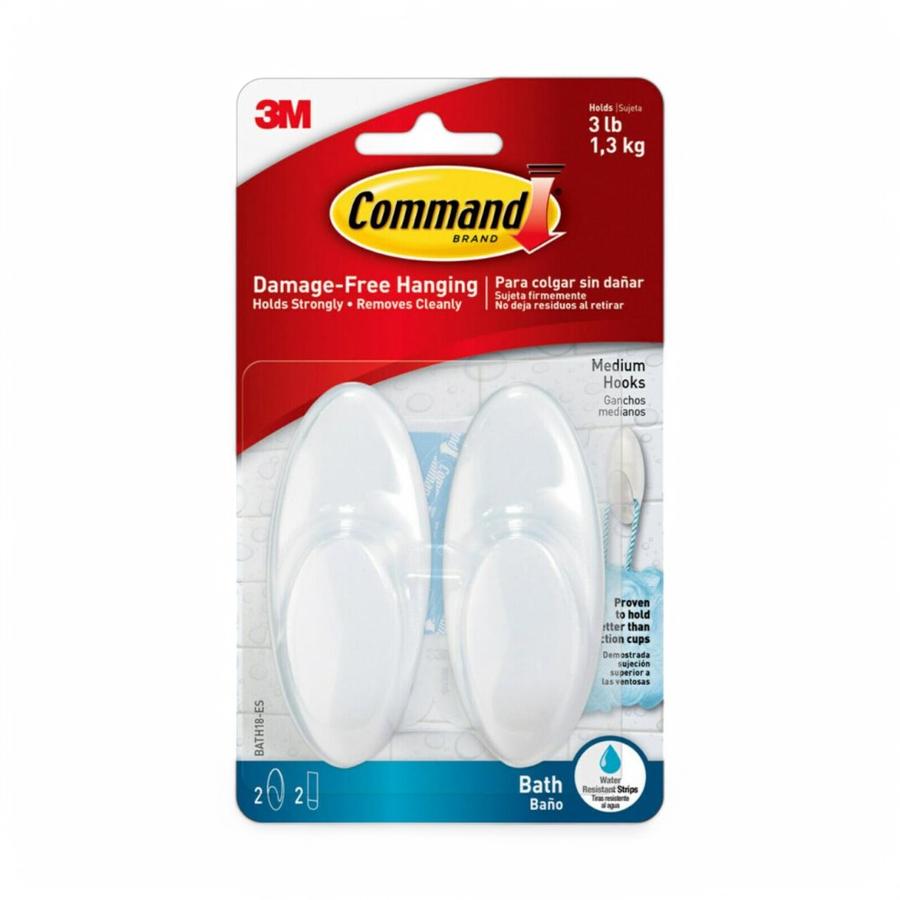 Gancho Para Baño 3M Command 3X10X17Cm Blanco