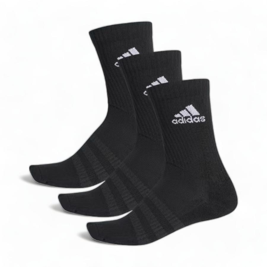 Calcetines Unisex Adidas Cush Crew 3 pares Negro