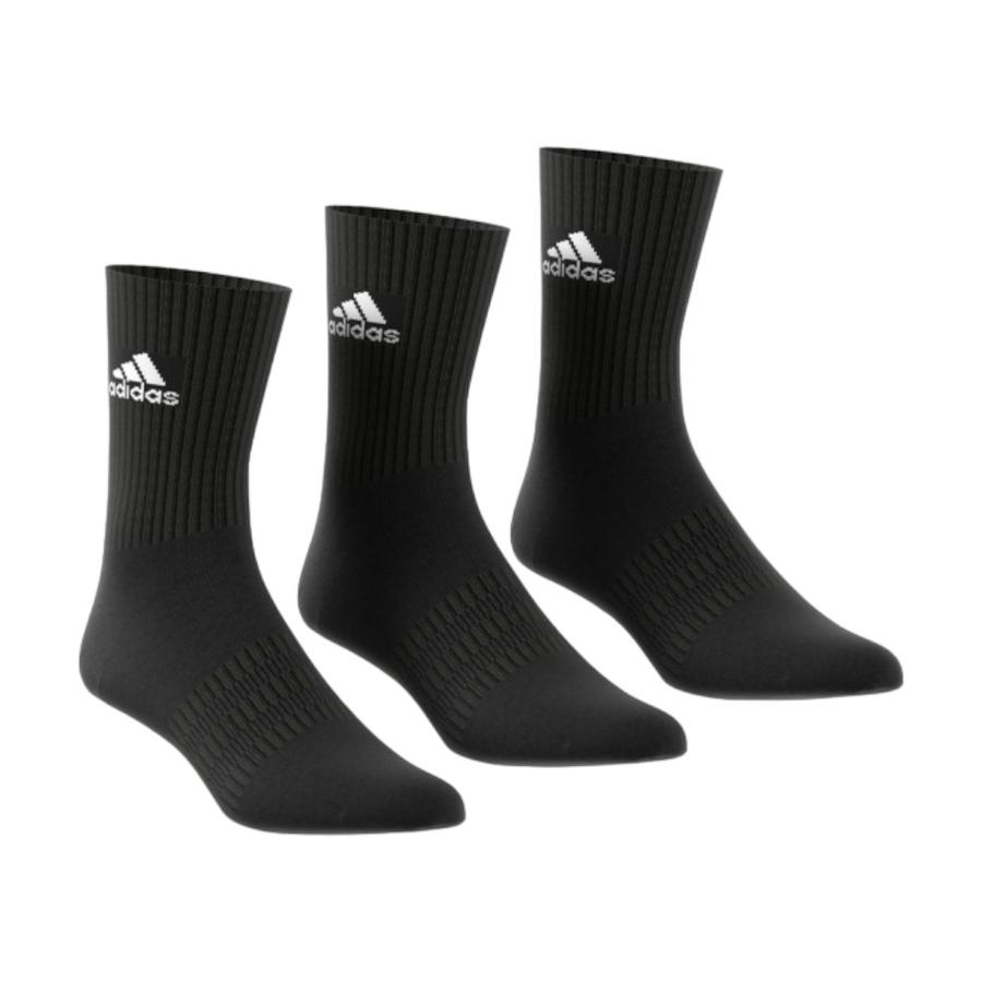 Calcetines Unisex Adidas Cush Crew 3 pares Negro