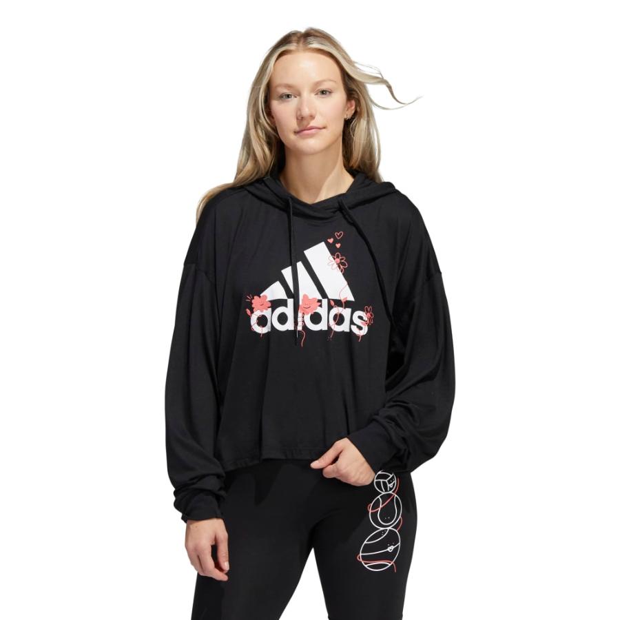 Polerón Corto Adidas Fun Sport Mujer Negro