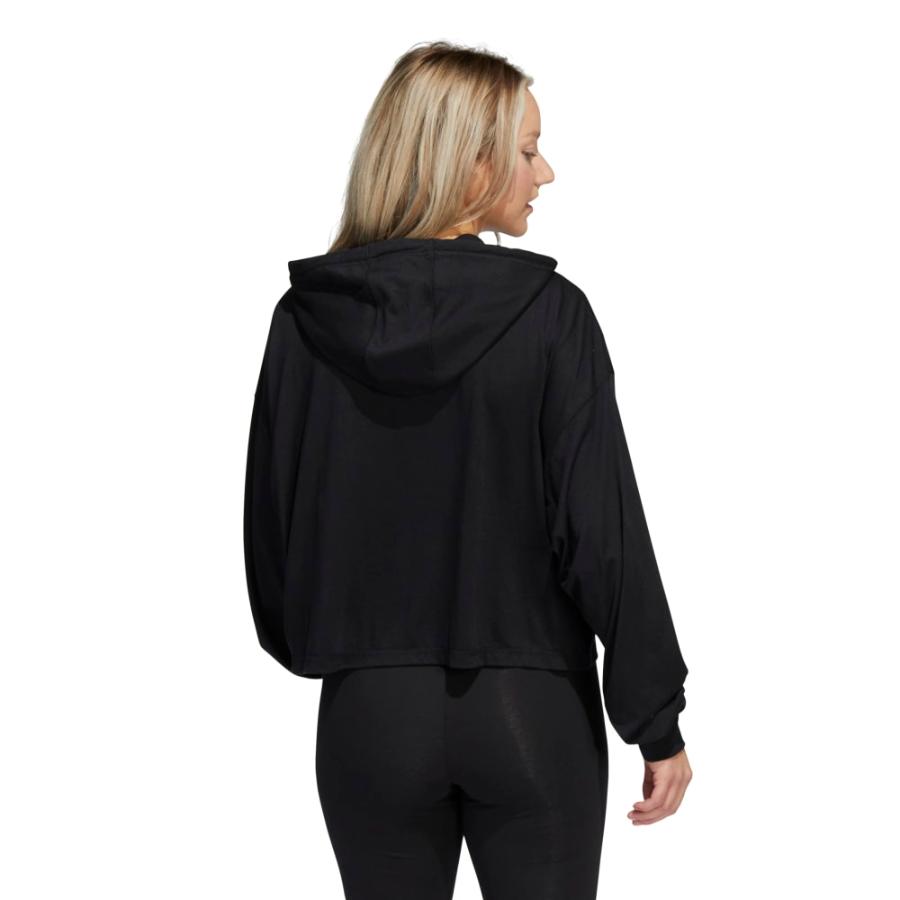 Polerón Corto Adidas Fun Sport Mujer Negro