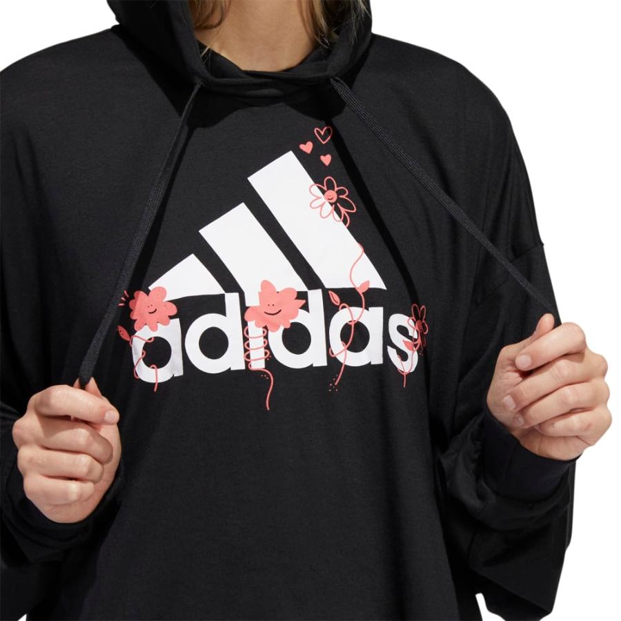 Polerón Corto Adidas Fun Sport Mujer Negro