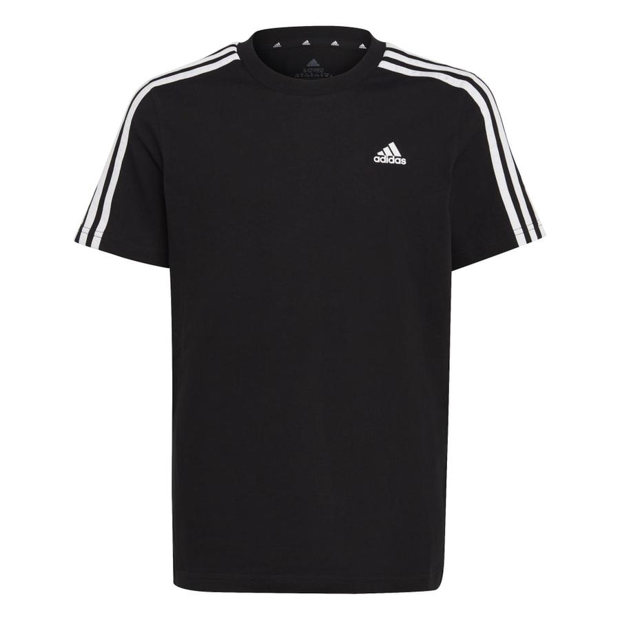 Polera Infantil Unisex Adidas Essentials 3 Tiras Negro