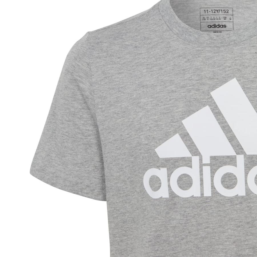 Polera Infantil Unisex Adidas Essentials Logo Gris