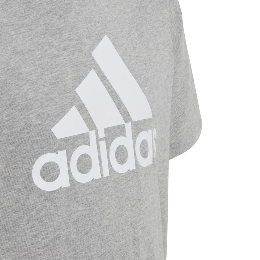 Polera Infantil Unisex Adidas Essentials Logo Gris