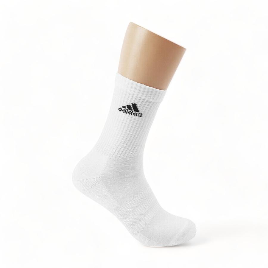 Calcetín Adidas Media Pantorrilla Unisex 3 Pares Blancas