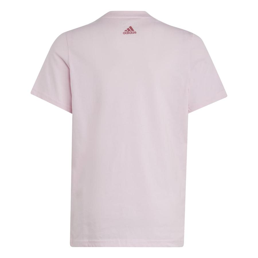 Polera Infantil Unisex Dos Colores Logo Grande Rosado