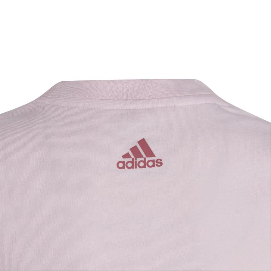 Polera Infantil Unisex Dos Colores Logo Grande Rosado