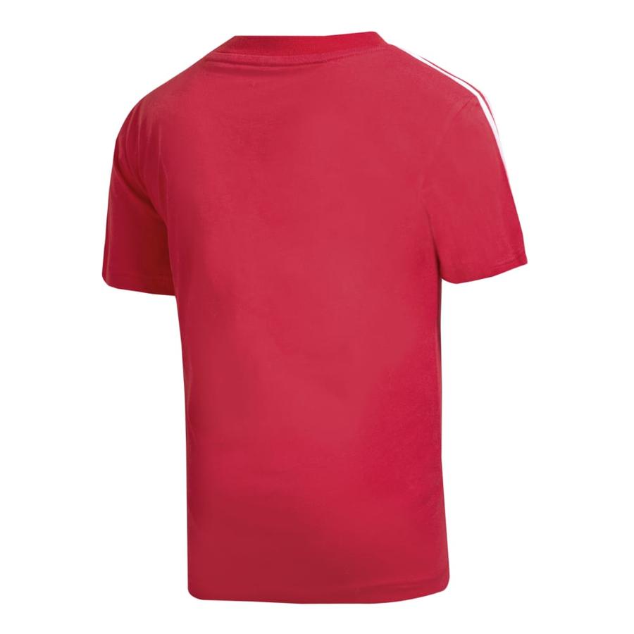 Polera Infantil Unisex Adidas Essentials 3 Tiras Rojo