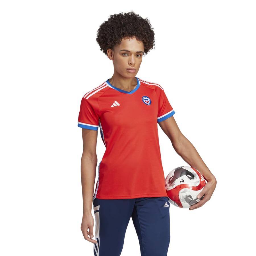 Camiseta Seleccion Chilena Mujer Local Adidas 22 23 Rojo Dimarsa.cl
