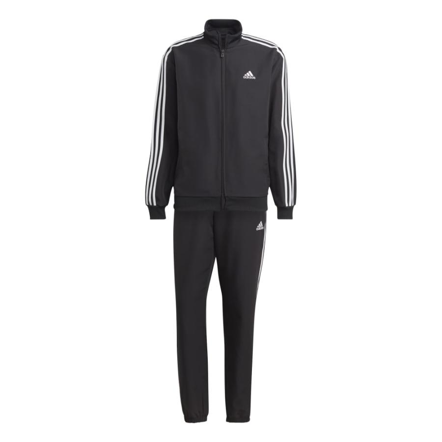Buzo Deportivo Hombre Adidas Tejido 3 Tiras Negro