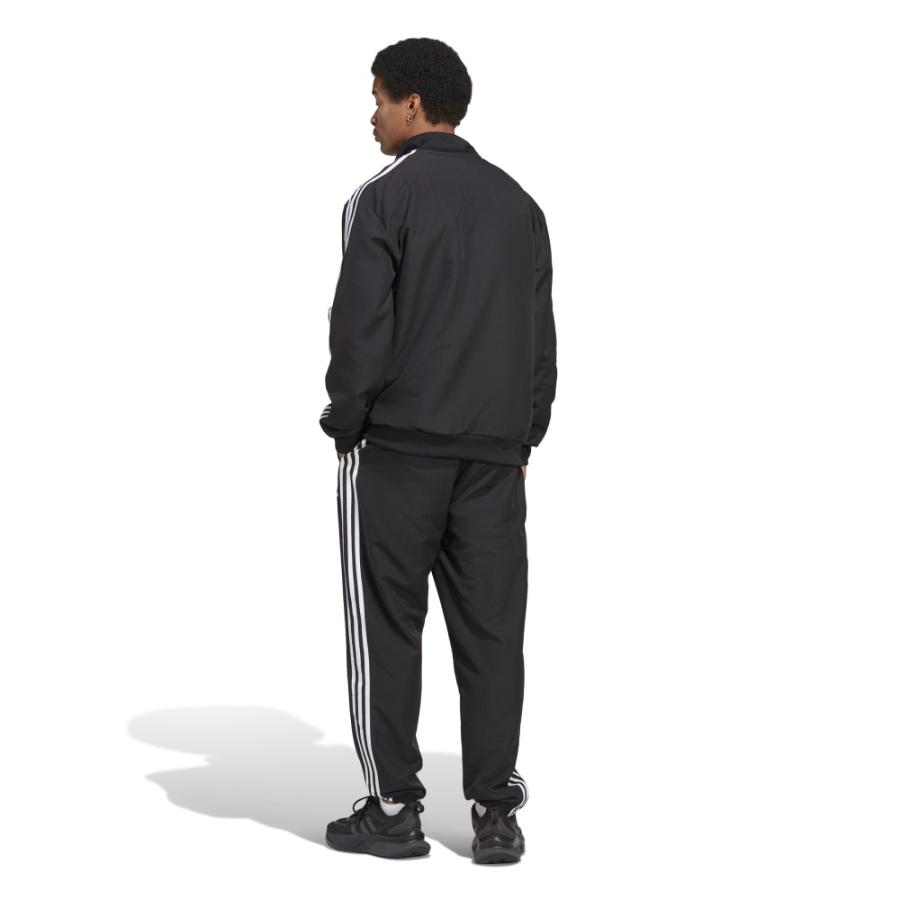 Buzo Deportivo Hombre Adidas Tejido 3 Tiras Negro
