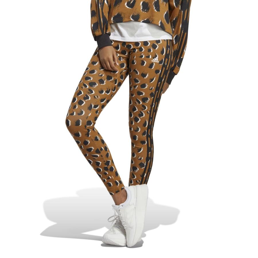 Calza Urbana Mujer Essentials 3 Tiras Animal Print Café