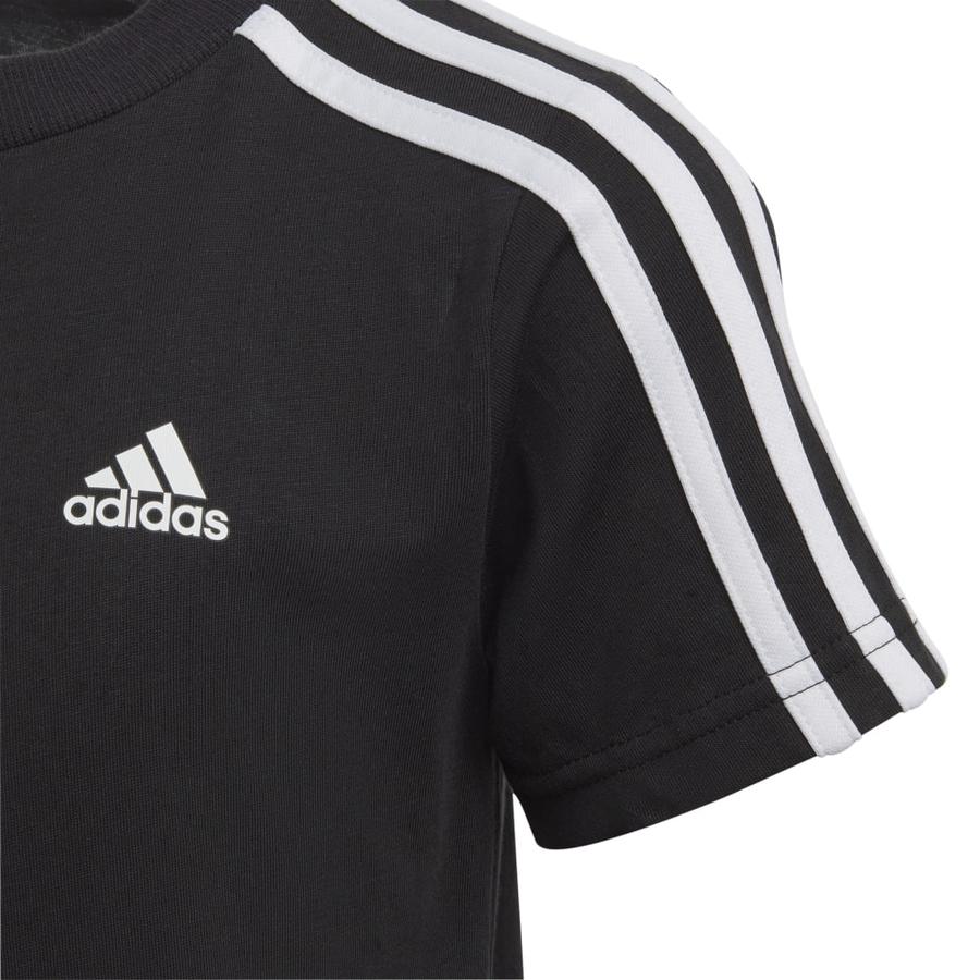Polera Infantil Unisex Adidas Essentials 3 Tiras Negro