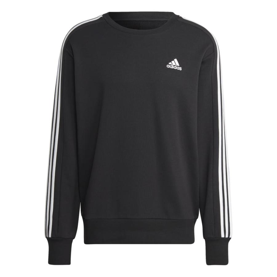 Sudadera Deportiva Hombre Adidas Essentials 3 Franjas Negro