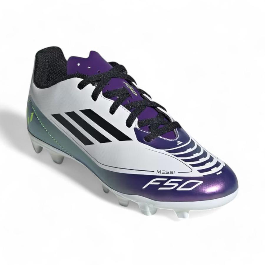 Zapatos Fútbol Niños Adidas Messi F50 Club MG Blanco/Morado
