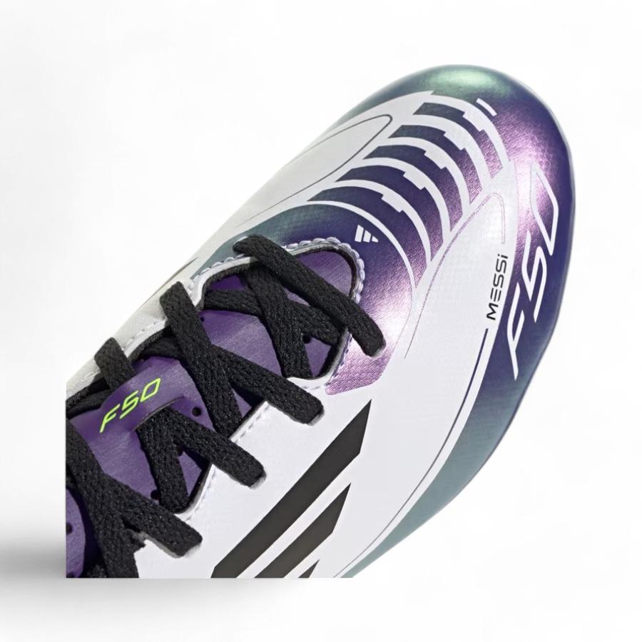 Zapatos Fútbol Niños Adidas Messi F50 Club MG Blanco/Morado