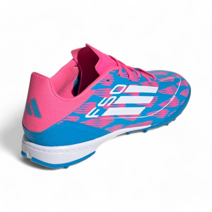 Zapatos Fútbol Hombre Adidas F50 League Turf Celeste/Rosado