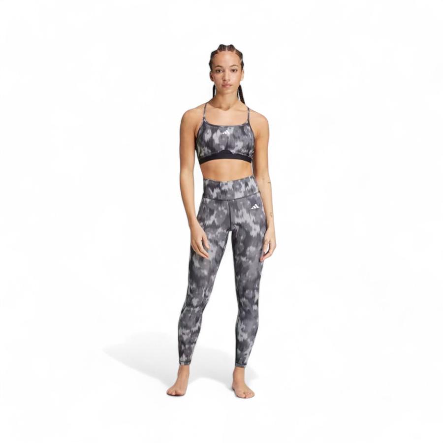 Calzas Mujer Adidas Estampado Floral Tie Dye Gris