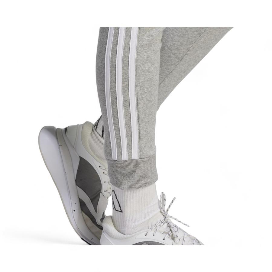 Pantalón Deportivo Mujer Adidas 3 Tiras Tela Fleece Gris