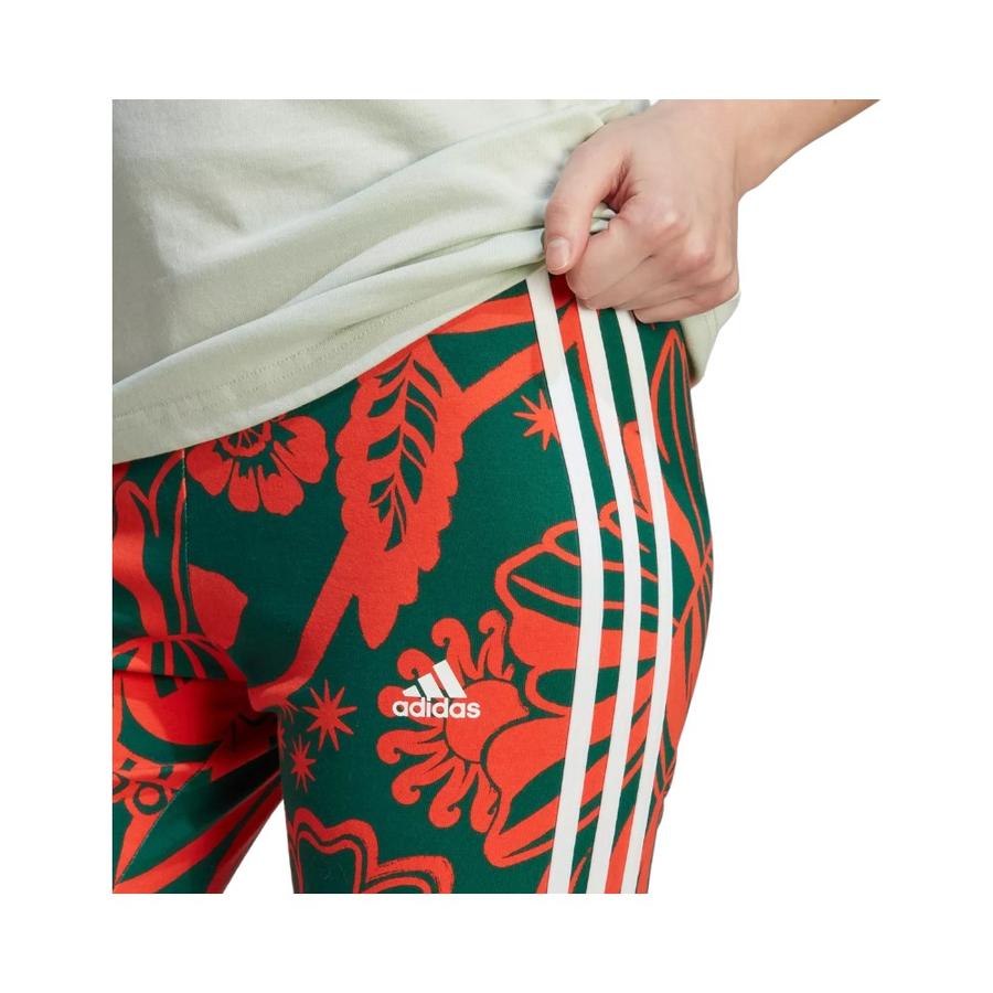 Short Ciclismo Mujer Adidas X Farm Rio Verde/Naranjo
