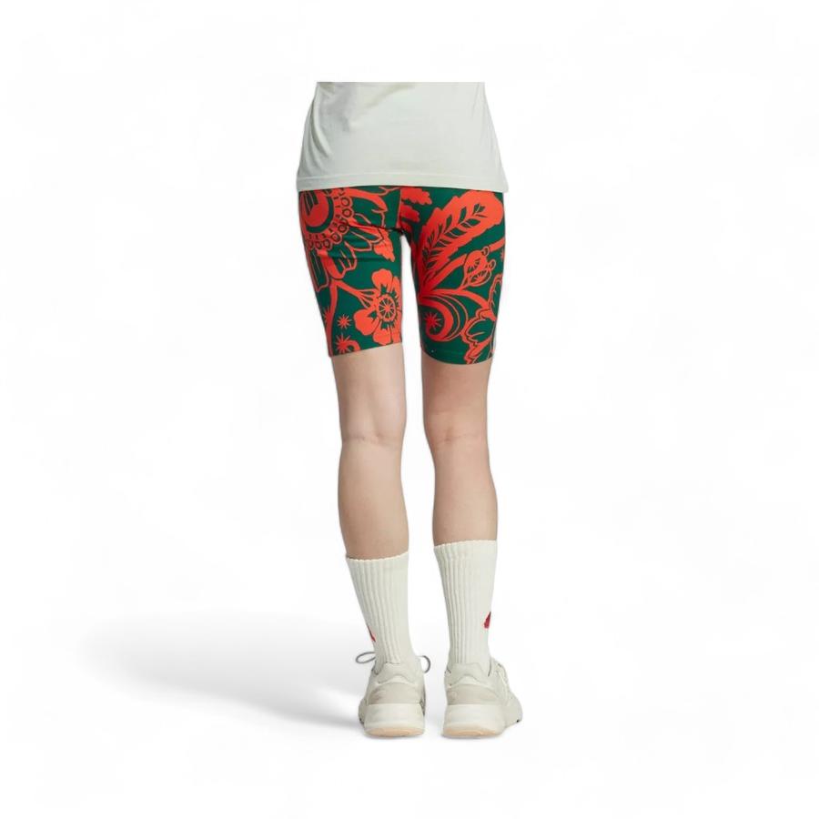 Short Ciclismo Mujer Adidas X Farm Rio Verde/Naranjo