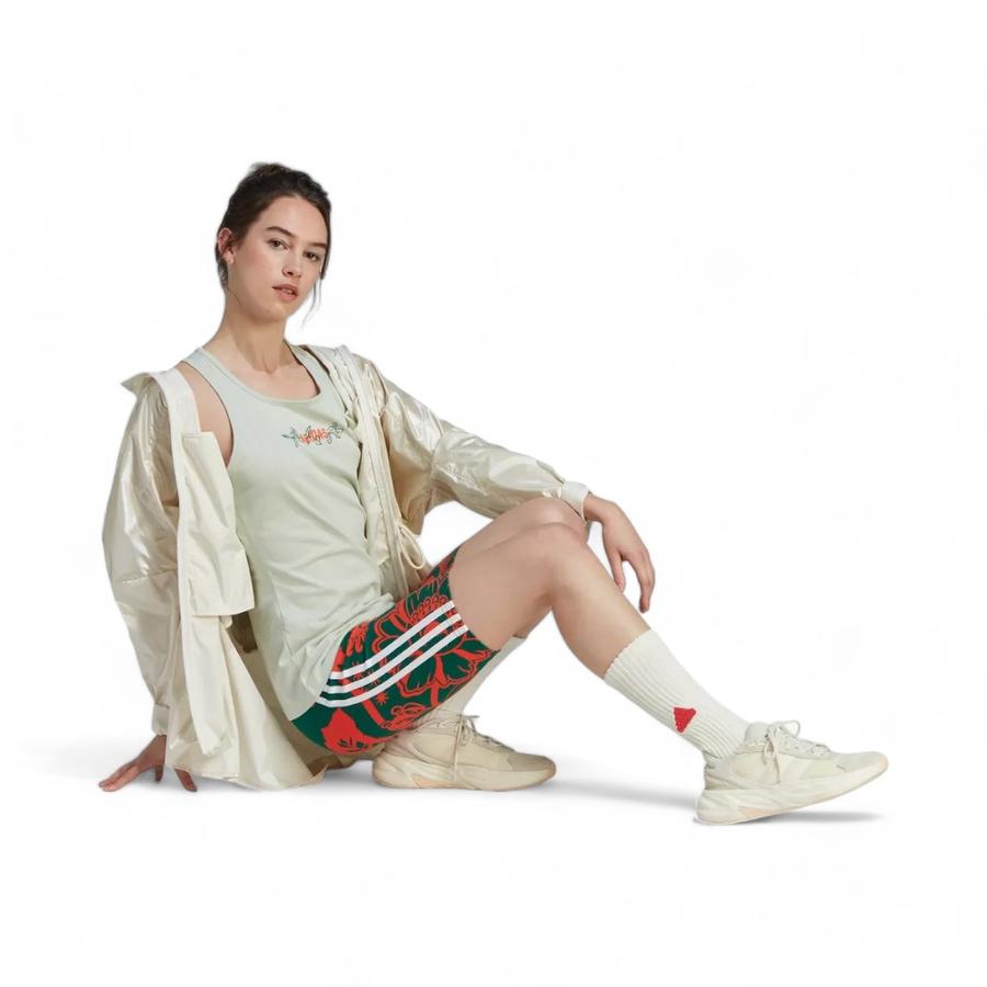 Short Ciclismo Mujer Adidas X Farm Rio Verde/Naranjo