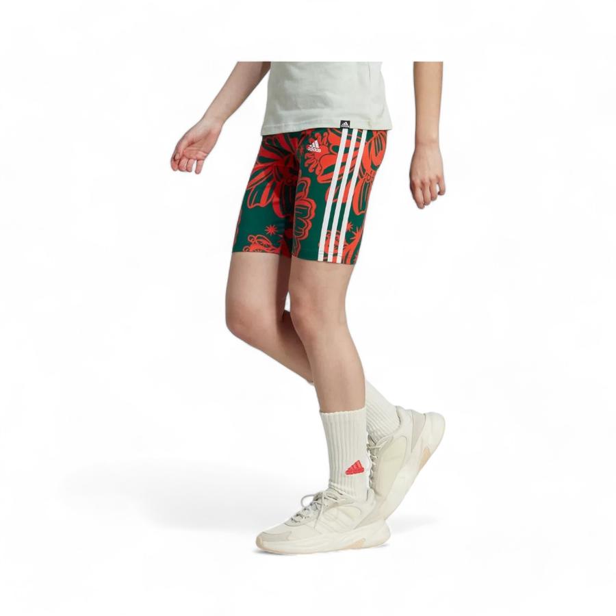 Short Ciclismo Mujer Adidas X Farm Rio Verde/Naranjo