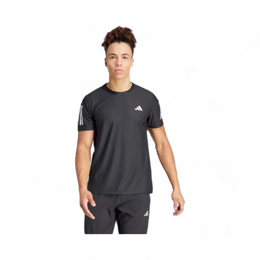 Polera Deportiva Hombre Adidas Own The Run Manga Corta Negro