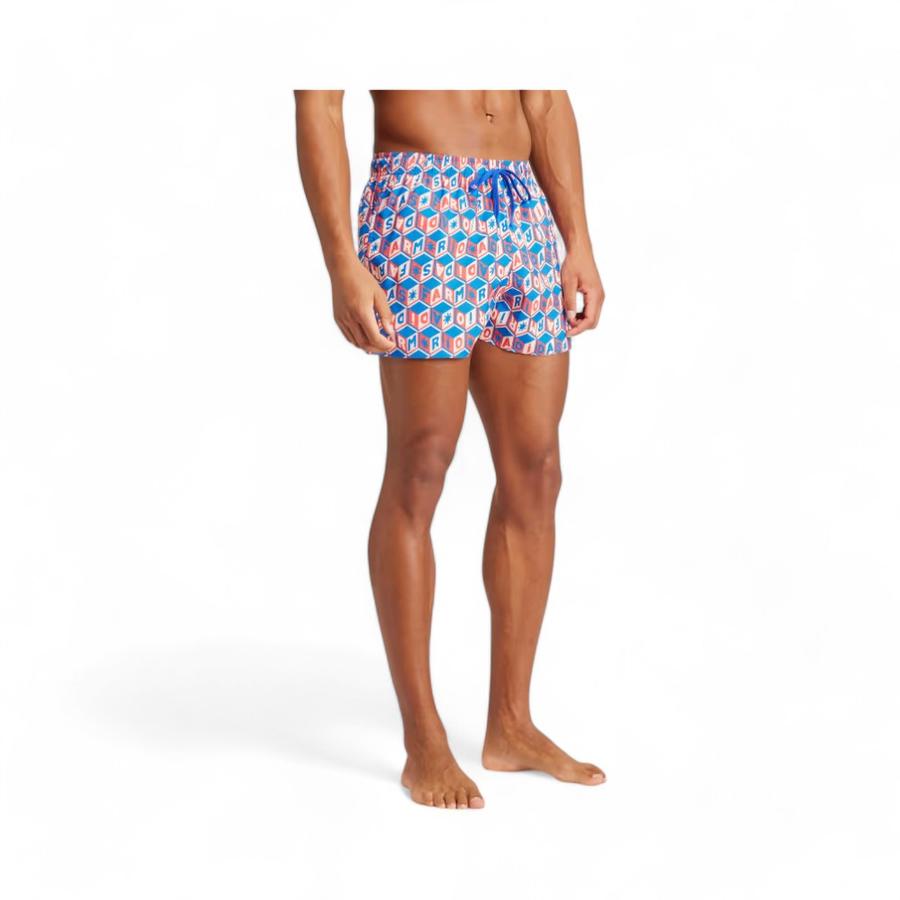 Shorts Natación Hombre Adidas x Farm Rio CLX Azul/Naranjo