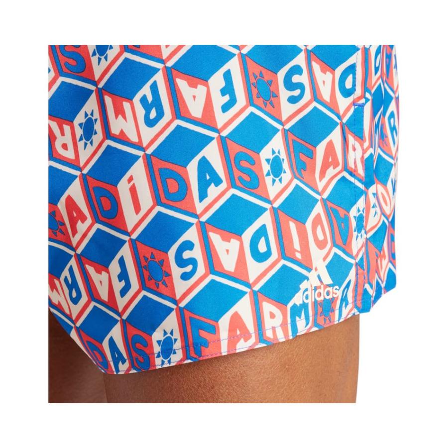 Shorts Natación Hombre Adidas x Farm Rio CLX Azul/Naranjo
