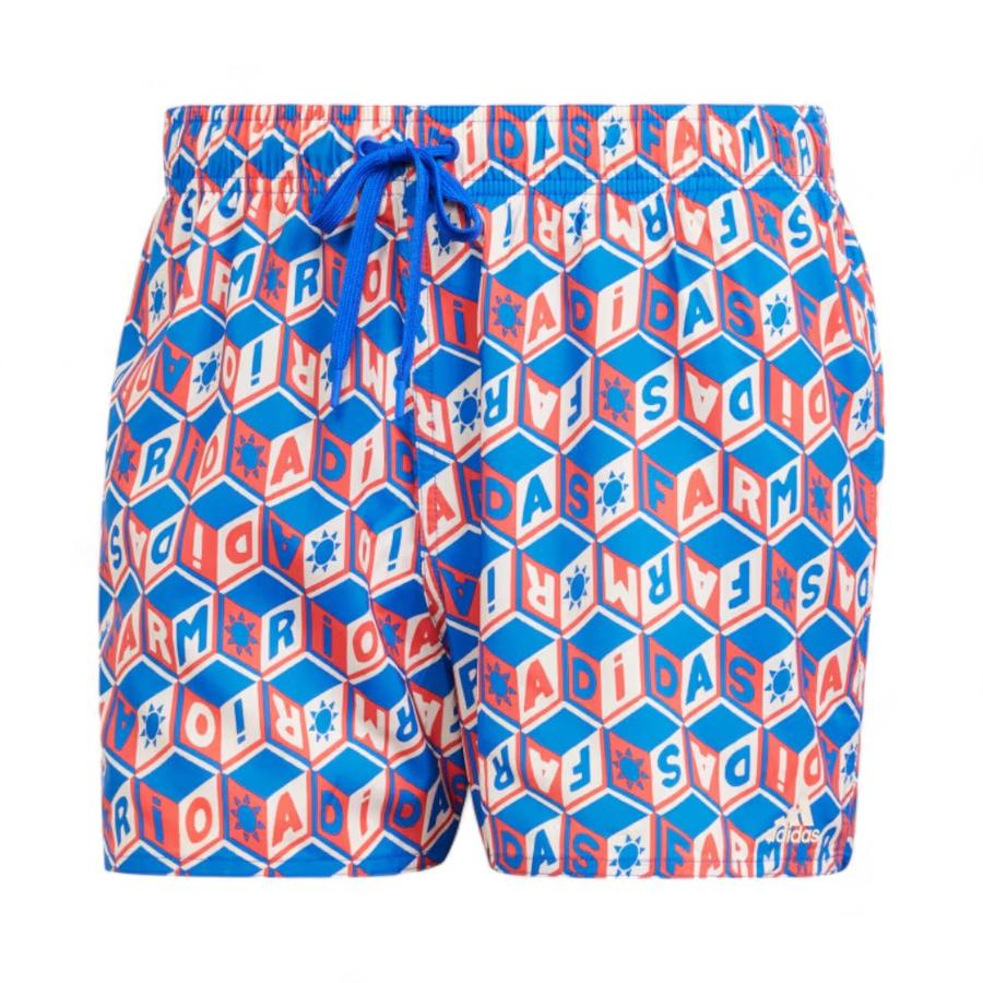 Shorts Natación Hombre Adidas x Farm Rio CLX Azul/Naranjo