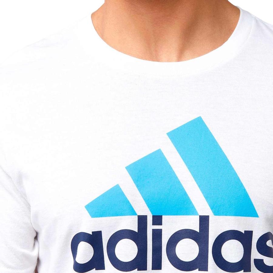 Polera Sports Basic Hombre Adidas Blanco