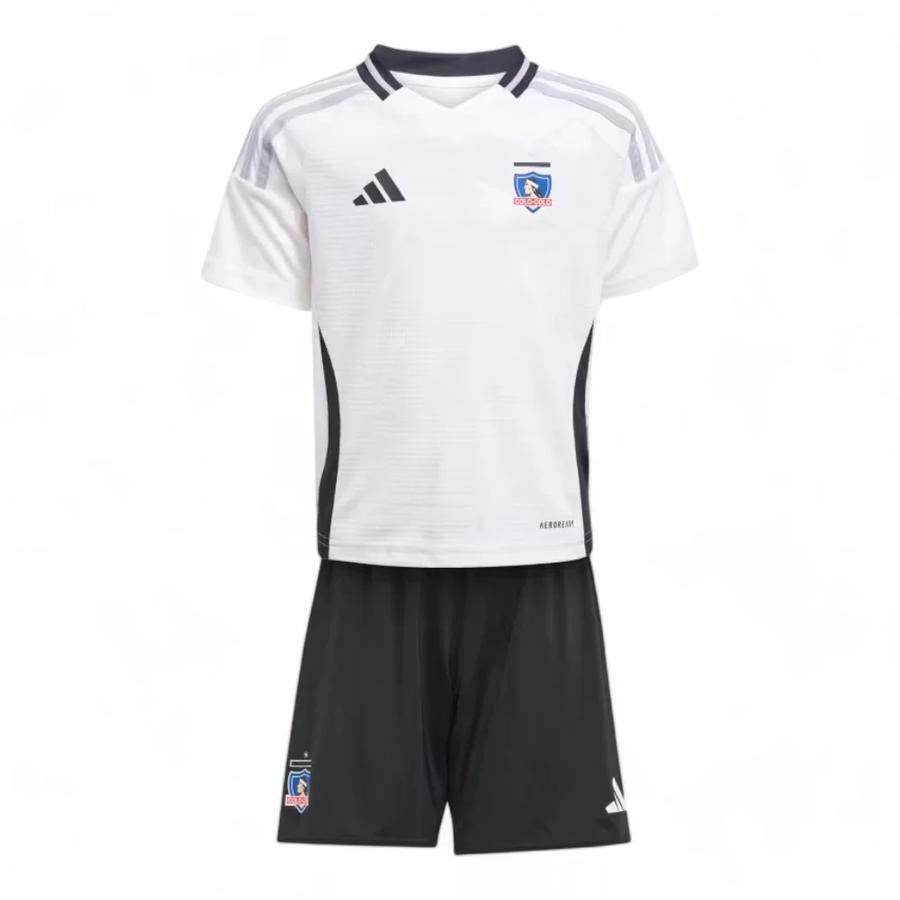 Pack Polera + Short Niños Adidas Colo Colo 2025 Blanco