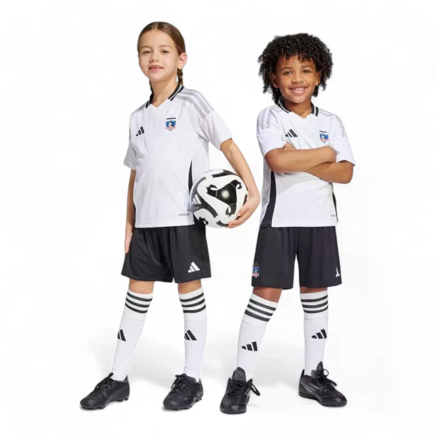 Pack Polera + Short Niños Adidas Colo Colo 2025 Blanco